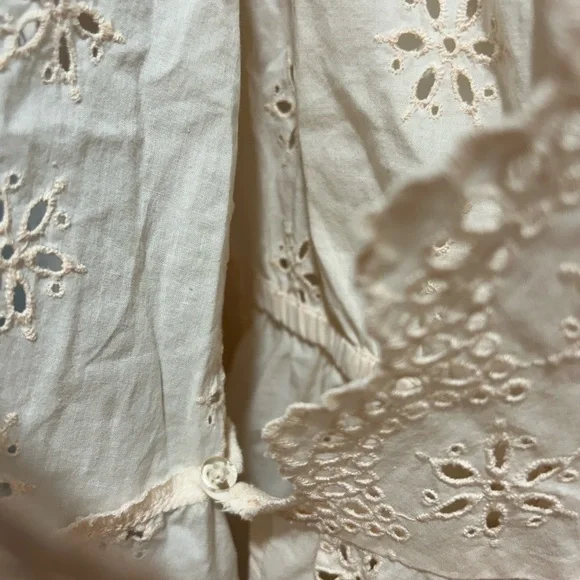 MADEWELL Scalloped Eyelet Wrap Top in Light Pink - M - Picture 4 of 6